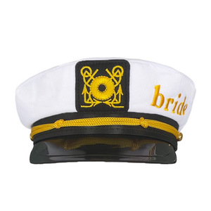 HOT HLC Burning Man Marine Chapeaux avec Lettres de Broderie de Mariée Marine <span class=keywords><strong>Bateau</strong></span> Capitaine Chapeau avec <span class=keywords><strong>Voile</strong></span> Bachelorette Party Cap Cadeaux - Product Image 3