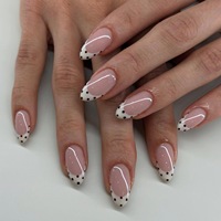 Faux ongles à presser au design marbré, finition sublime, forme naturelle, logo personnalisé, matériau ABS durable, vente en gros en vrac