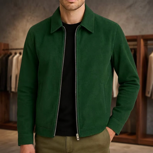 Mens Soft <b>Suede</b> <b>Leather</b> <b>Jacket</b> Ubran/Party Club Wear Fashion Outer Wear Biker Cafe Racer - Product Image 3