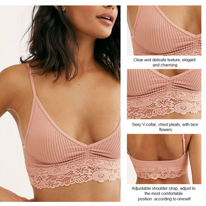 Women Cotton Thread Cop Top Sexy Pink Seamless Bralette Wireless <strong>Bralet</strong> Female Lace Bra for Ladies - Product Image 2