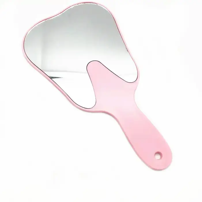 Held Makeup dental tooth shaped hand mirror for clinics and nurses and dentists promotion gift