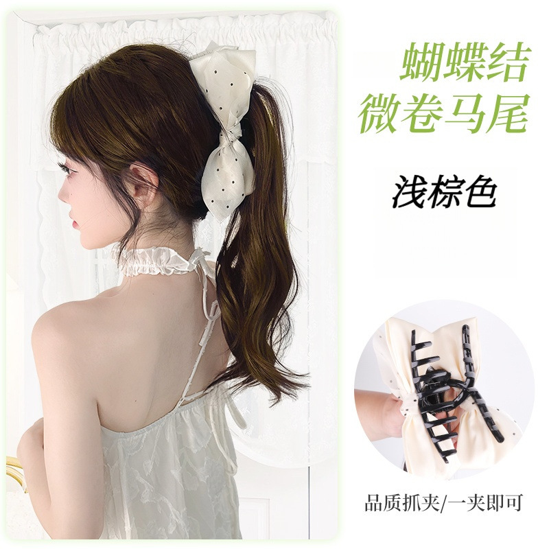 กิ๊บหนีบผมสีขาว [สีน้ำตาลอ่อน]