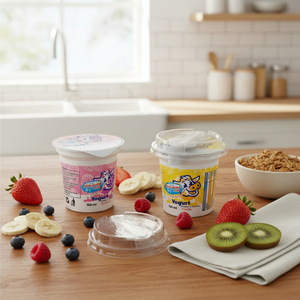 Cup Yogurt/Yaourt Plastik PP Food Grade 76mm Top Mouth 150ml Custom Logo, Diskon Besar! - Product Image 1