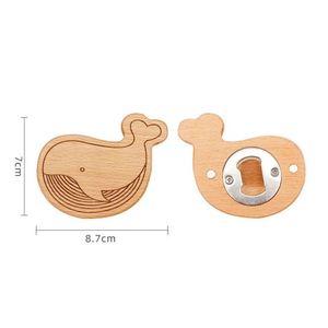 Abridor de Botellas Magnético para Refrigerador con Diseño Creativo y Mango de Madera, Ideal como Recuerdo - Product Image 2