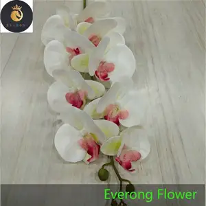 Venta al por mayor de alta calidad 9 cabezas mariposa artificial orquídea flor 3D Real Touch boda evento decoración del hogar