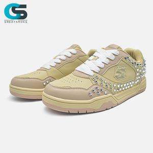 Новые Красочные кроссовки с заклепками, желтые кроссовки, кожаные спортивные кроссовки, кроссовки для бега, мужские спортивные кроссовки с логотипом - Product Image 2