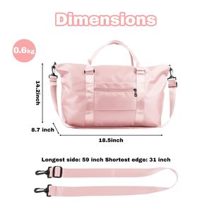 Large Capacity Duffel <b>Travel</b> <b>Bag</b> with Waterproof Nylon Fabric Multi-Pocket Organization <b>Travels</b> Airplane Friendly - Product Image 4