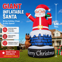 Décoration de Père Noël gonflable géante personnalisée pour les événements de Noël et les expositions commerciales