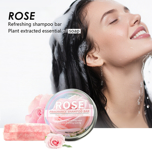 Rose Solid <b>Shampoo</b> Bar Handcrafted All Natural <b>Shampoo</b> Soap Hair Growth Strengthening Hair Care Vitamins for Damage Repair - Product Image 1