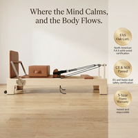 Machine de Pilates Reformer Professionnelle Portable en Bois d'Érable Réglable avec Garantie de 5 Ans pour la Maison, la Salle de Sport et le Studio – Cœur en Bois Massif