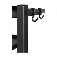 Étagère télescopique pour four à micro-ondes à 2 niveaux, extensible, en acier au carbone, étagère de rangement pour comptoir de cuisine, noire, vente en gros