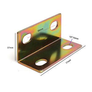 L-Shaped Right Angle <b>Bracket</b> Steel Color Plated Durable Furniture Connector <b>Shelf</b> Support - Product Image 2