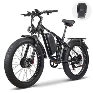 Nino EB7จักรยานอลูมิเนียมจักรยานไฟฟ้า2000W 48V มอเตอร์คู่23Ah กันสะเทือน26*4.0ยางอ้วนจักรยานไฟฟ้าจักรยานไฟฟ้า