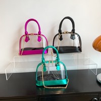 Vente en gros Gameday Stadium Approuvé Sac à main transparent avec logo personnalisé Sac à bandoulière transparent en PVC