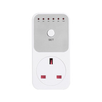 Mini Temporizador Digital Programable Multifuncional con Enchufe Manual, Pantalla LCD Mecánica, para UE, AU, EE. UU., Reino Unido, Francia, Brasil