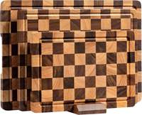Houten acacia snijplank set met sapgootjes en serveerblad, 0,8 inch dik, modern design keukengerei