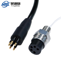 YingDiGe YDG-MMC-5-M-S Conector Macho Microminiatura Impermeable de 5 Pines, Contacto de Latón, Carcasa de Acero Inoxidable, IP68