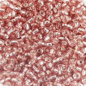 Wholesale 6/0 8/0 11/0 12/0 silver lined round hole glass seed beads 2mm 3mm 4mm Glass Seed Beads for Bracelet Jewelry Making