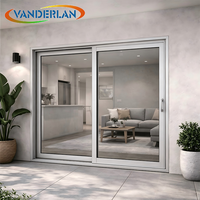 Portes de villa au design moderne, portes coulissantes en aluminium à 4 panneaux, portes coulissantes extérieures en aluminium et verre pour patio