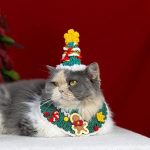 Conjunto de Disfraz Navideño para Perro, Gorro de Árbol, Bufanda de Jengibre, Talla Única, Acrílico, Atuendo Festivo - Product Image 2