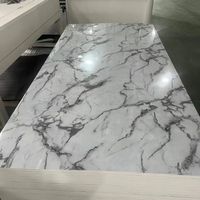 Panneau mural en PVC avec revêtement UV à effet marbre de qualité supérieure pour la maison et le bureau
