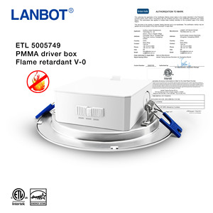 Lámpara empotrada de luz led ultradelgada, panel de luz de techo, 4 pulgadas, 9W, redonda, ETL <span class=keywords><strong>Intertek</strong></span> CRI>80 - Product Image 2