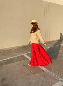 Robe décontractée maxi à imprimé bloc rouge menthe pour femmes robe en rayonne à col fermé du fabricant et exportateur indien - Product Image 2