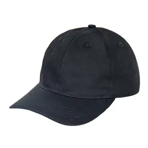 Factory Supply 6 Panel Customized Embroidery sport hats Unstructured black Cotton baseball cap for adult