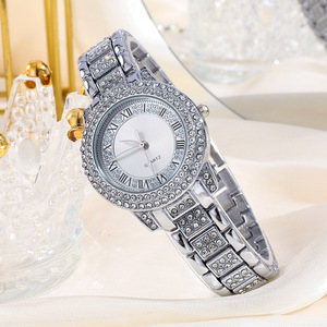 Commercio all'ingrosso di lusso da donna orologio al quarzo completo diamante bracciale <span class=keywords><strong>romano</strong></span> numero Casual da donna orologi da polso orologio da polso Set di gioielli per le donne - Product Image 5