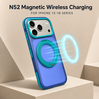 Coque magnétique de luxe rotative à 360° pour iPhone 18 17 16 15 14, étui hybride translucide mat en TPU PC TPE, vente en gros