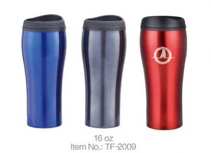 Orange Stainless Steel Tumbler Vacuum Insulated Travel Mug With Lid Minimalist Design 12-24 Hours Thermal Retention - Product Image 2