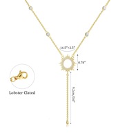 Collier en Y pour femme, best-seller transfrontalier Europe-Amérique, design chic et original, en laiton avec zircon