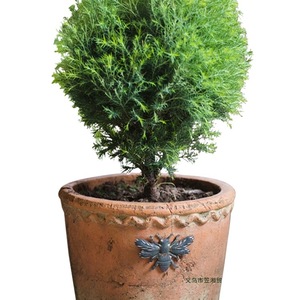 กระถางดอกไม้ทรงรีสีแดงแบบใหม่  ดอกไม้ประดิษฐ์  สไตล์เรโทรอเมริกัน  สไตล์ยุโรป  สไตล์ชนบท  ขนาดใหญ่  สำหรับตกแต่งสวน - Product Image 5