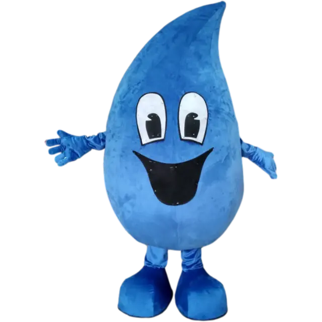 Costume de mascotte bleue pour adultes bswm236, costume goutte d'eau personnalisé en promotion