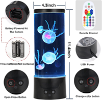 Multicolor gelatina pecera acuario Medusa lava lámpara LED medusas lámpara de luz nocturna