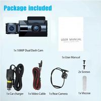 Universel 3 canaux voiture DVR HD 1080P 3 lentilles à l'intérieur du véhicule Dash Cam Mini Dashcam caméscope 3 pouces caméra à trois voies enregistreur DVR