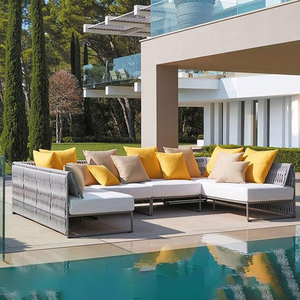 Hot Selling Garden Furniture Lounge Set Villa Leisure Pe <b>rattan</b> Aluminum Alloy <b>Sofa</b> Outdoor Lounge Sectional <b>Sofa</b> Furniture Set - Product Image 1