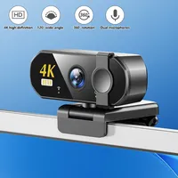 Kamera Web CMOS USB 4K dengan Mikrofon Autofokus untuk PC Laptop Live Streaming Panggilan Video