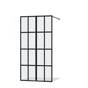 Mampara de Ducha de Vidrio Templado Transparente de 31.5x76.8 Pulgadas con Marco, Puerta Corredera, Diseño Minimalista, Grosor de 6mm - Product Image 1