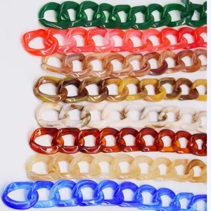 Cadena de cintura acrílica personalizada Color D, cadena de gafas y otros accesorios para mujer Cadena de ácido acrílico de 30mm