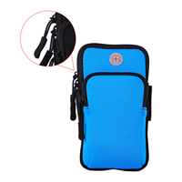 Bracelet de téléphone étanche en néoprène pour la course à pied, ajustement universel, double poche, support pour écouteurs, antichoc, respirant
