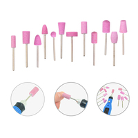 Outils de tête de meulage de laine de polissage d'ongles PEX 12 pièces/boîte mèches de ponçage de perceuse à ongles électrique