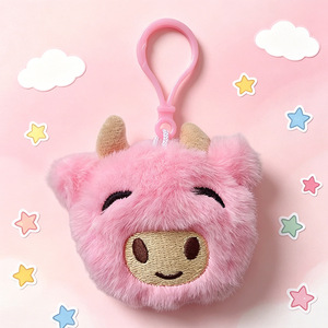 พวงกุญแจตุ๊กตาโคไฮแลนด์การ์ตูนน่ารัก ขนาด 8.5 ซม. สีชมพู น้ำตาลเข้ม สีคาเมล ของตกแต่งกระเป๋า สำหรับเด็กและเพื่อน เป็นของขวัญ - Product Image 4