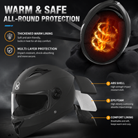 Casque de moto intégral, coque ABS, double visière, casque de moto pour la conduite en ville, pour hommes et femmes