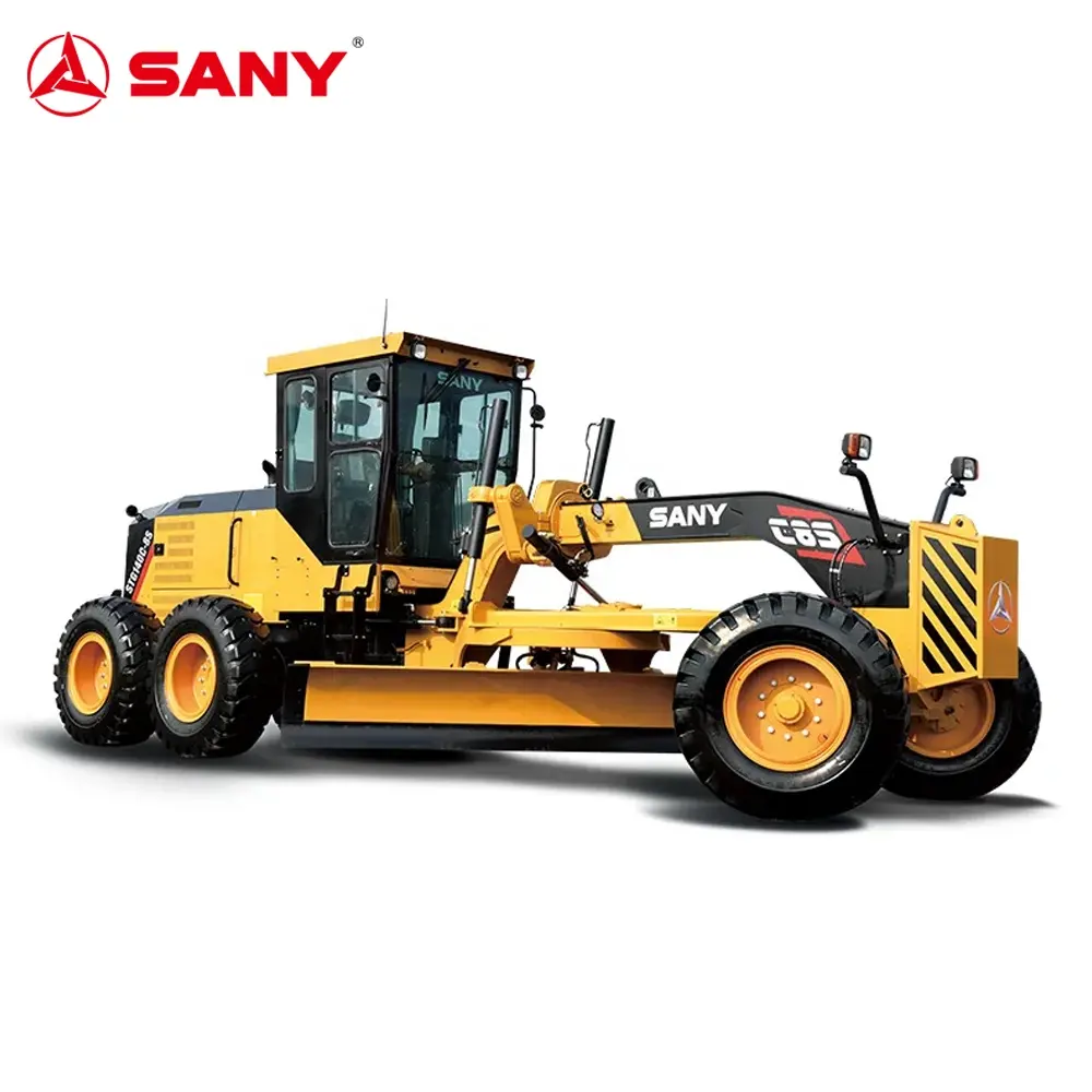 Motoniveladora oficial SANY STG140C-8S 3660 mm 13 Ton 112 kW para manutenção de estradas e estradas de cascalho