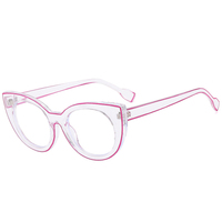Gafas medicadas para mujer Anti Blue Ray CAT Eye Transparente Blue Pc 2025 Moda