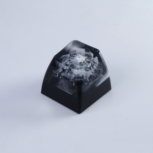 Gaming Mechanical Keyboard with Resin Personalized Keycaps (Transparent Custom-Made Durable) SAR1 Height Keys