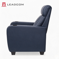 Fauteuil de cinéma VIP ergonomique et peu encombrant LEADCOM LS-829C, siège de cinéma commercial avec porte-gobelet