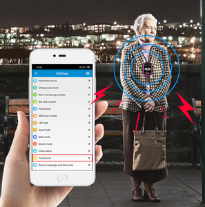 Pendentif GPS 4G SOS d'urgence V45 avec détection de chute et suivi de localisation en temps réel pour patients et travailleurs isolés - Product Image 4