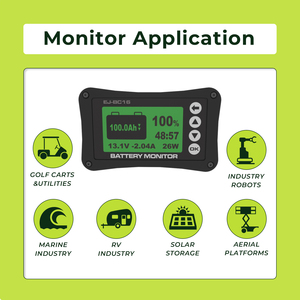 Moniteur de charge de batterie <span class=keywords><strong>EJ</strong></span> BC16 50A 75A 500A 8-80V avec shunt intelligent certifié <span class=keywords><strong>CE</strong></span> et logo personnalisé - Product Image 5